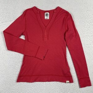 The North Face Shirt Womens XS Red Pullover Ladies‎ Top Outdoors Hiking Camping